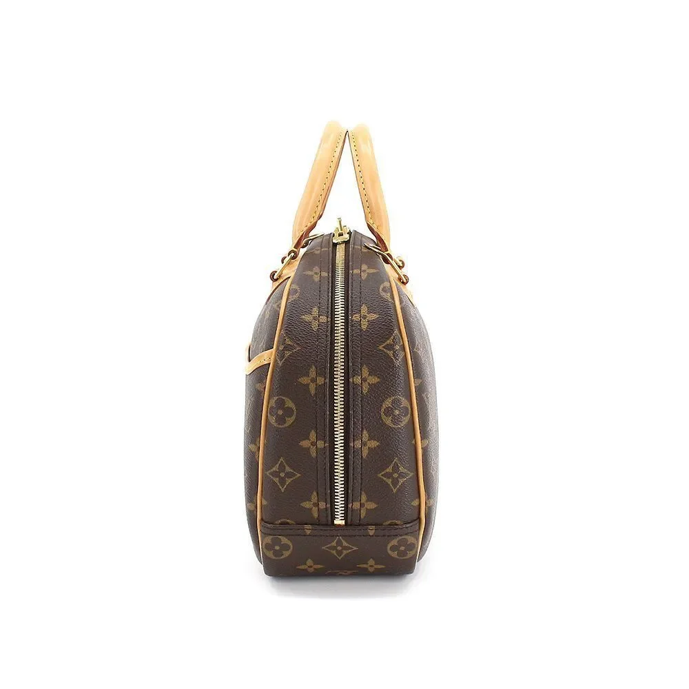 Louis Vuitton Monogram Trouville Shoulder Bag Brown Gold Hardware